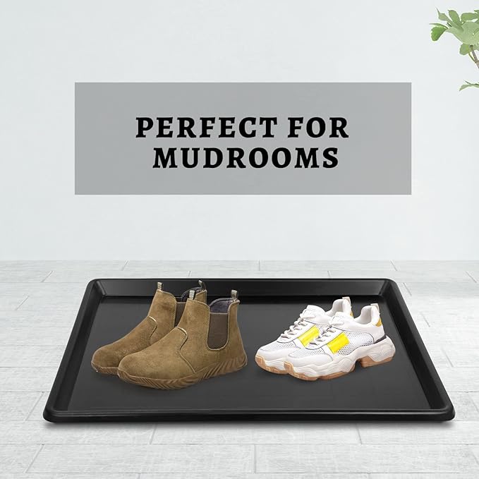 1pcs 35.4"x23.6" Replacement for Dog Crate Plastic Cage Bottom Pan Multi-Purpose Boot Mat Shoe Tray Indoor Outdoor Waterproof, Dog and Cat Rabbit Food Bowls Floor Liners