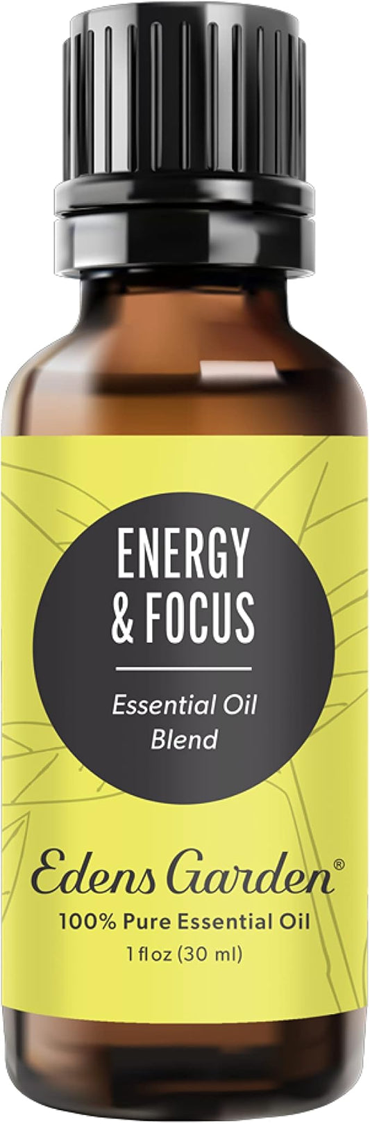 Edens Garden Energy & Focus Essential Oil Blend- 100% Pure Premium Grade, Undiluted, Natural, Therapeutic, Aromatherapy, The Best for Kid Safe, Humidifiers, Skin 30 ml (1 fl oz)