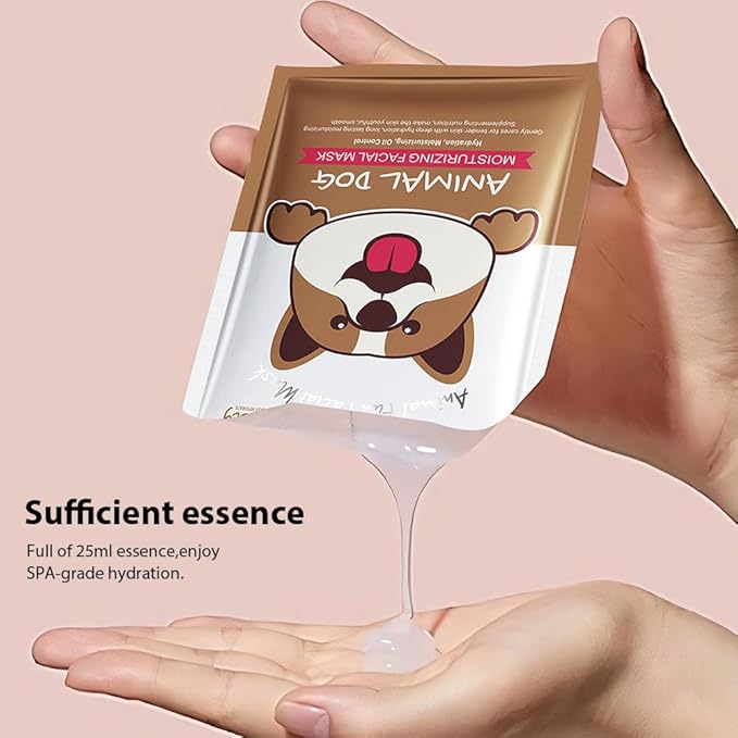 Kaely 6 Pack Animal Character Sheet Masks, Face Masks for Kids Teens Skin Care, Korean Soothe Facial Mask for All Skin Types, Girls Night Skincare Spa Party, Birthday Gifts for Women Men, Set02