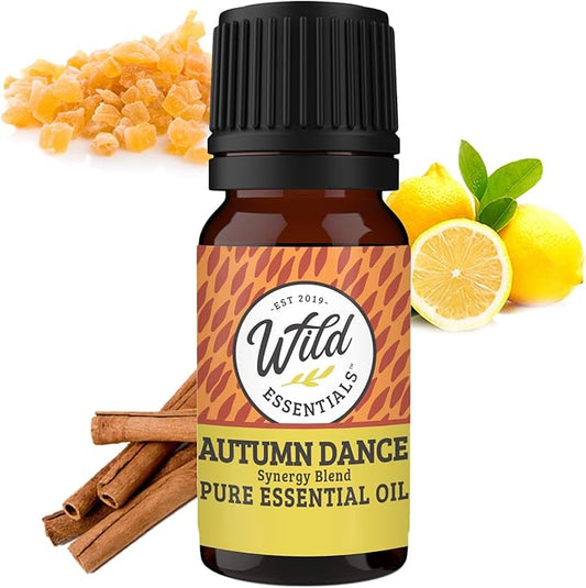 Wild Essentials Autumn Dance 100% Pure Essential Oil Synergy Blend - 10ml, Therapeutic Grade, Warming, Potpourri, Comfort, Made and Bottled in The USA