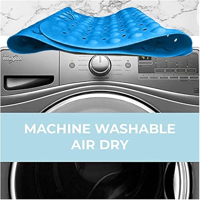 ENKOSI Bath Mat - Large Non Slip Bathtub & Shower Mat - Extra Long 40 x 16 Inch Bathroom Mats for Tub Nonslip Anti Slip Bathmats (40x16 Sky Blue 1-Pack)