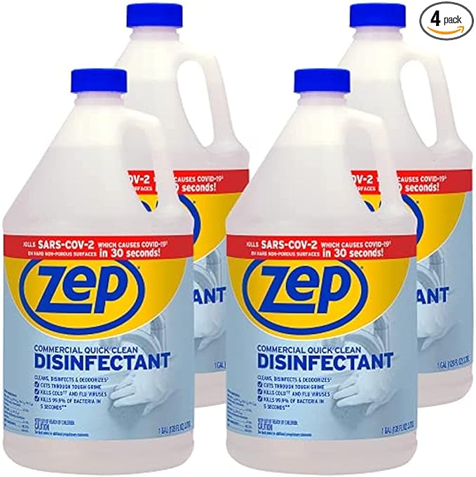 Zep Commercial Quick Clean Disinfectant - 1 Gallon (Case of 2) - ZUQCD128