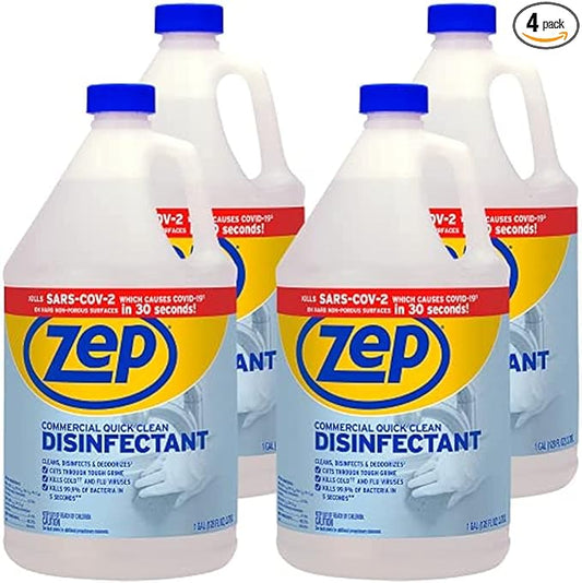 Zep Commercial Quick Clean Disinfectant - 1 Gallon (Case of 2) - ZUQCD128