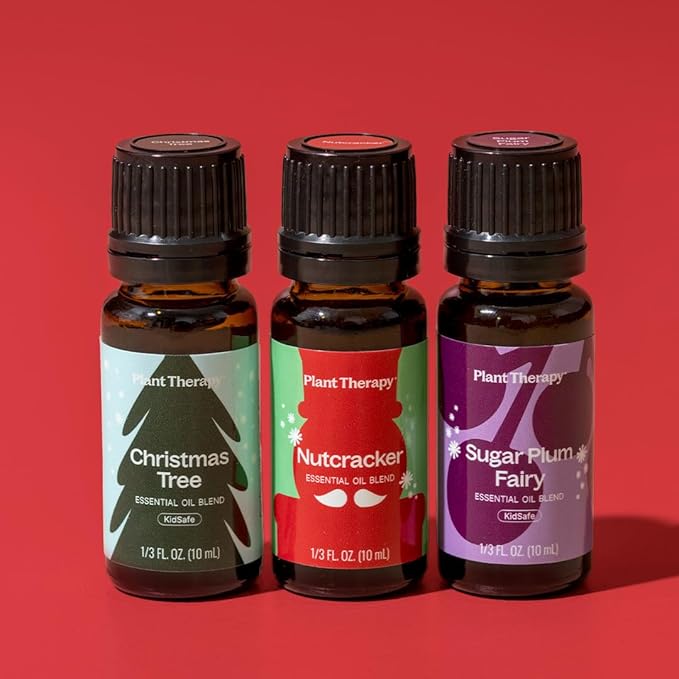 Plant Therapy Christmas Magic Holiday Essential Oil Blend 3 Set, Trio of Exclusive Holiday Scents, Bring Festive Cheer to Every Room, Joyful & Uplifting
