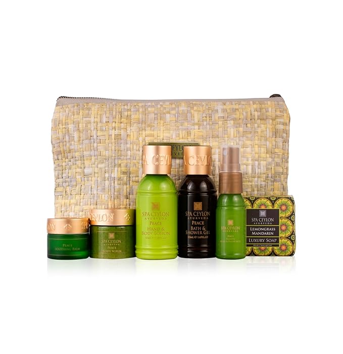 SPA CEYLON PEACE Home Spa Set Ayurvedic Pampering Kit | Calming and Relaxing the Senses | Ayurveda | Spa Gifts | Body Gifts Set