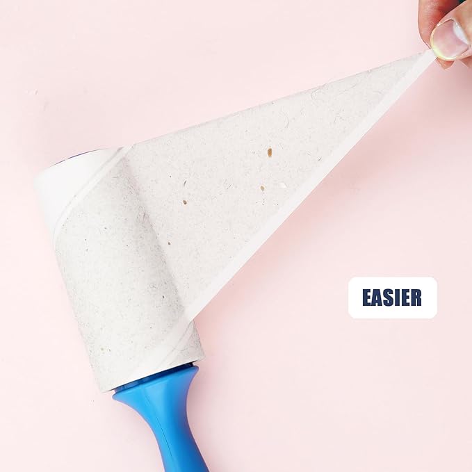 4 inch Lint Roller Refills Only Compatible with Evercare Extra Sticky Pet Hair Remover Lint Rollers, 50% More Pickup, 60 Sheets Each Refill, 6 Pack, 360 Sheets Total (1 1/2'' Inside Dia.)