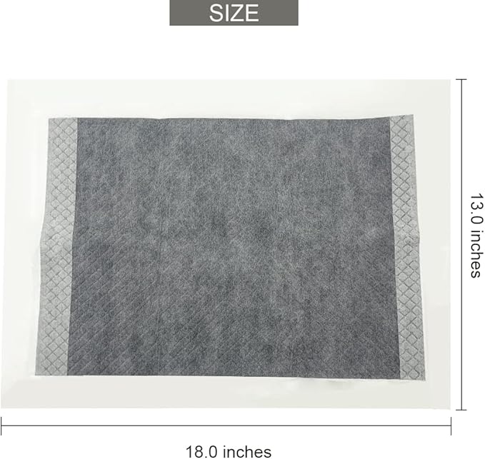 100 Pcs Rabbit Pee Pads,Puppy Potty Training Pad Small Animals Super Absorbent Disposable Cage Liners Bamboo Charcoal Quick-Dry Mats for Rabbits Hedgehogs Chinchillas Cats Dogs(13x18In)