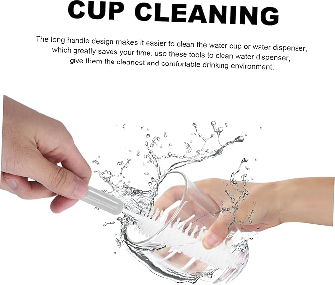 2sets Pet Water Bowl Feeder Cleaning Tools for Cats and Dogs Includes Cleaning Brushes and Sponges Essential for Maintaining Pet Hydration and