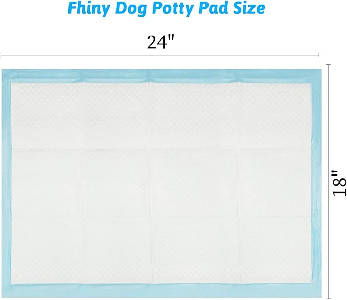 Fhiny Rabbit Pee Pads, 18" x 24" 50 PCS Guinea Pig Disposable Cage Liner Leak-Proof Super Absorbent Potty Training Pad with Quick-Dry Surface for Bunny Cat Puppy or Other Small Animals