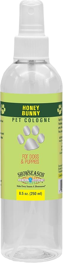 Showseason® Honey Bunny Pet Cologne 8.5 oz For Dogs | Long-Lasting Odor Eliminator | Cruelty-Free | Paraben-Free | Biodegradable and Non-Toxic | Made in The USA
