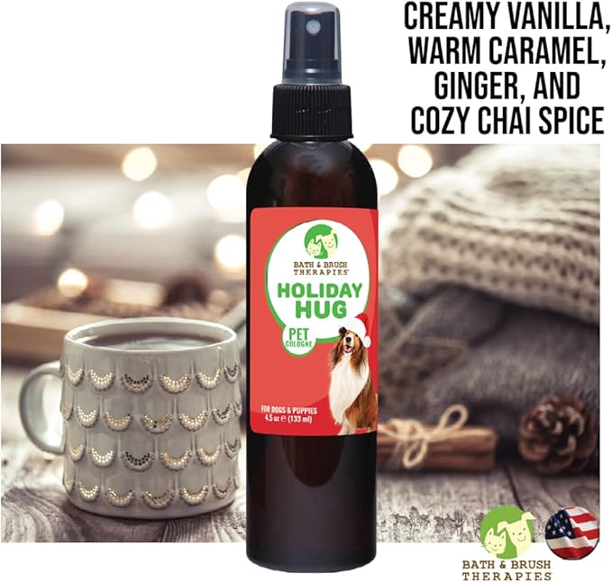 Showseason Animal Products Bath & Brush Therapies Holiday Hug Pet Cologne 4.5 oz | Cruelty-Free | Odor Eliminator | Biodegradable and Non-Toxic | Made In The USA