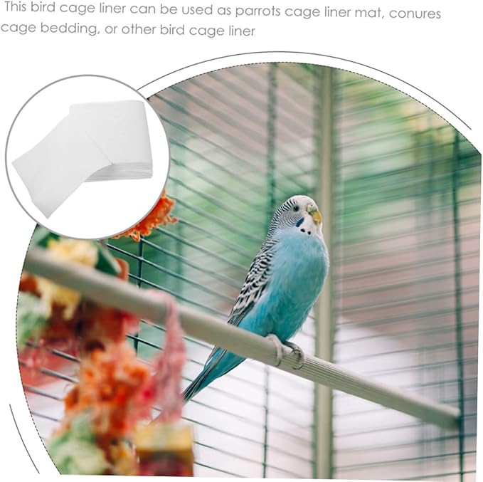 300pcs Absorbent Bird Cage Liner Mats for Parrots Replacement Cushions for Birdcages Easy to Use and Clean Birdcage Supplies for Comfortable Habitat