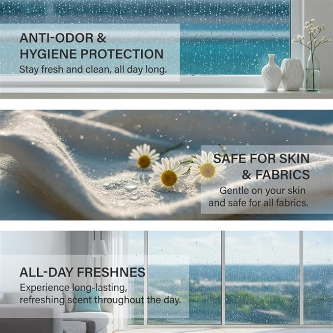 W.Dressroom No.45 Morning Rain Living Clear Perfume, Body Mist & Fabric Spray Deodorizer, Alcohol-Free Water-Based, Odor Neutralizer for Clothes, Bedding & Room, Travel Size 2.36 oz