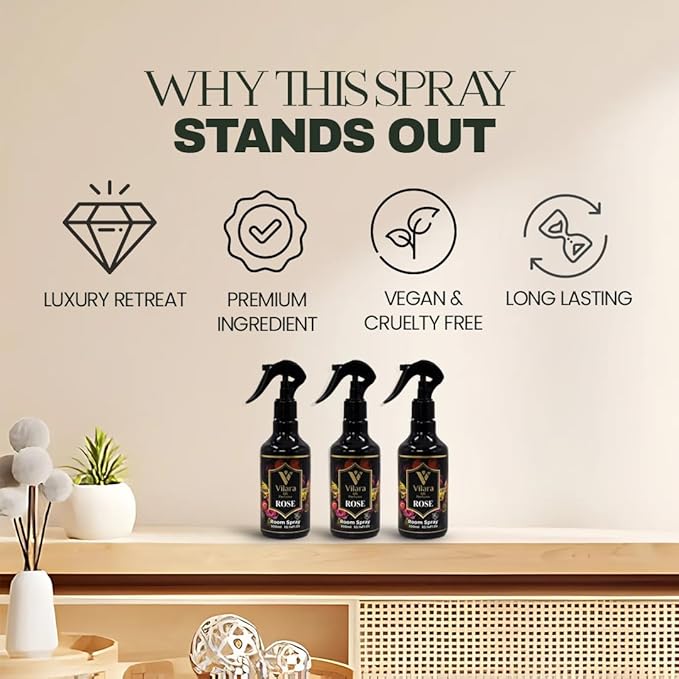 Room Spray Air Freshener –Odor Eliminator Spray for Home, Bathroom & Office – Long Lasting Floral Mist Deodorizer, Non Toxic Natural Air Spray for Bedding10.14 fl oz (Sky-Rose-Mango)