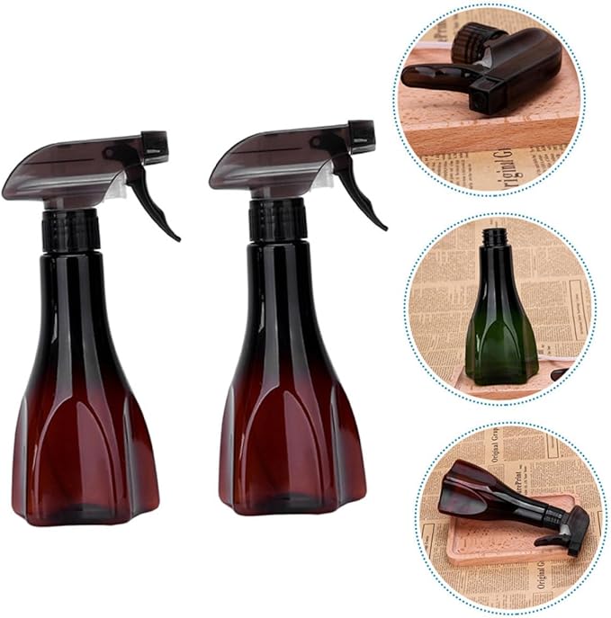 Angoily 2pcs Adjustable Hairdressing Sprayer Portable Water Spray Bottle for Gardening Cleaning Hairstyling Trigger Mist Sprayer in Random Colors