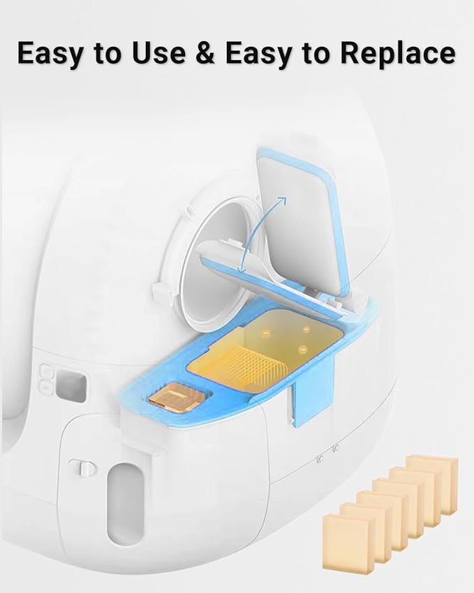 N50 Odor Eliminator Compatible with Petkit Puramax Self-Cleaning Cat Litter Box,Cat Litter Odor Eliminator for Home, Cat Litter Deodorizer,Pack of 6