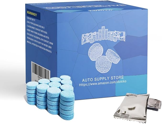 100 PCS Glass Cleaner Refill,Glass Clean Tablets, Window Clean Refill Tablets, 100 Concentrated Dissolvable,1 Pack Makes 100 * 16 fl oz Spray Effective cleaning