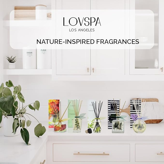 LOVSPA Sandalwood & Amber Diffuser Oil - Essential Oils for Diffuser Refill & Air Freshener Room Spray - Long-Lasting & Natural Home Fragrance, Scented Oil for Diffusers, USA Made, 8 oz