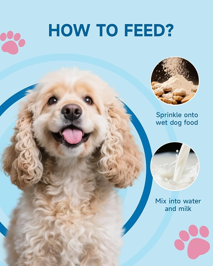 Dog Tear Stain Supplement - Tear Stain Remover for Dogs, Prevent & Eliminate Tear Stains, Eye Health & White Fur Care, Lutein,Chamomile, Vitamin, Probiotic, 100g, Chicken Flavor, Daily Supplement