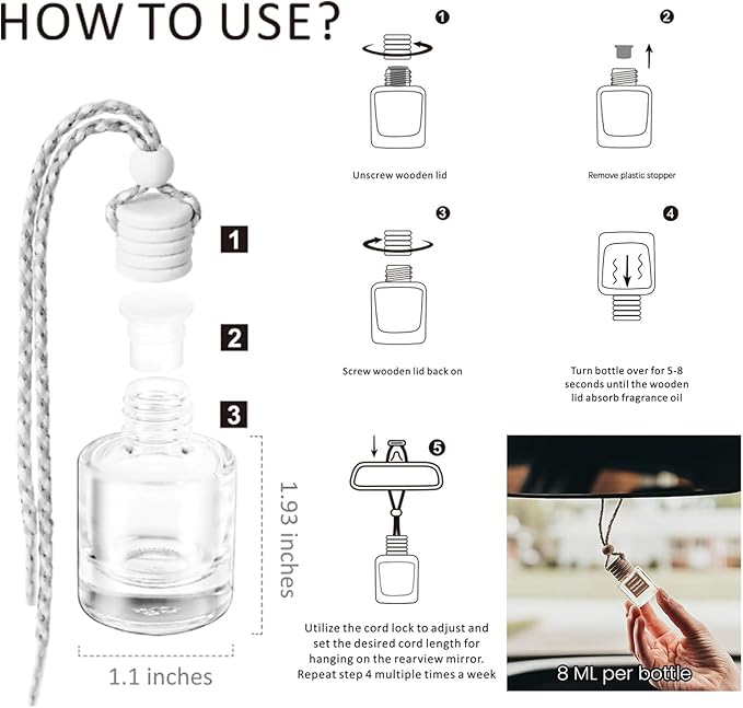 C Classy Car Air Freshener Hanging 2 Pack, New Car Air Freshener Diffuser for C ars, Cute C ar Essential Oil Diffuser, Long-Lasting Fragrance, C ar Air Fresheners for Women & Men Gift, Made in USA