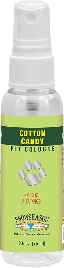 Showseason Animal Products Cotton Candy Pet Cologne 2.5 oz. For Dogs | Long-Lasting Odor Eliminator | Cruelty-Free | Paraben-Free | Biodegradable and Non-Toxic | Made in The USA