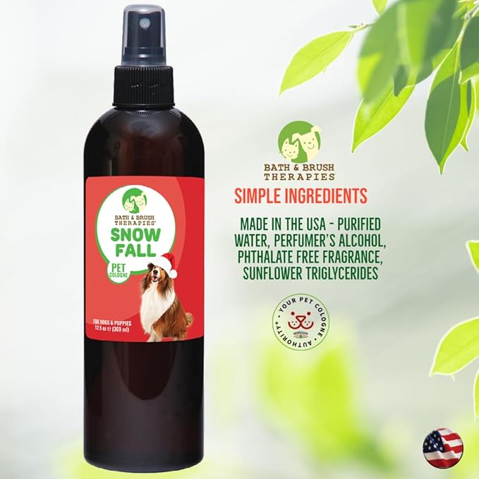 Showseason Animal Products Bath & Brush Therapies Snowfall Dog Cologne 12.5 oz | Dog Perfume Long Lasting | Deodorizing Spray