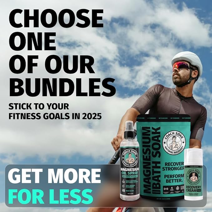 3 Pack Bundle: Coach Soak Recovery Bath Soak, Epsom Salt Bulk, Bath Salts Bulk, 3 Pack Bundle, Total of 9 Pounds (Eucalyptus, Lavender, Citrus)