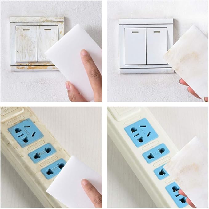 10 Pack Magic Sponge Eraser 2X Thick and Long Lasting Melamine Cleaning Sponges in Bulk - Multi Surface Scrubber Foam Cleaning Pads - Bathtub, Floor, Baseboard, Bathroom, Wall Cleaner (3.9*2.4*0.8in)