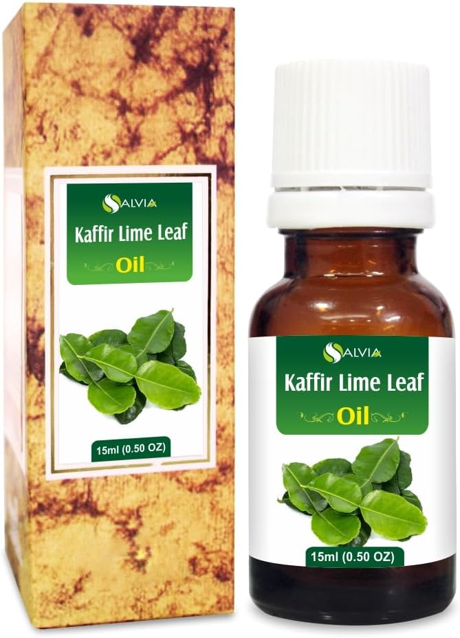 Kaffir Lime Leaf Oil (Citrus Hystrix) 100% Pure & Natural - Undiluted Uncut Essential Oil - Perfect for Aromatherapy - Therapeutic Grade - 15 ML
