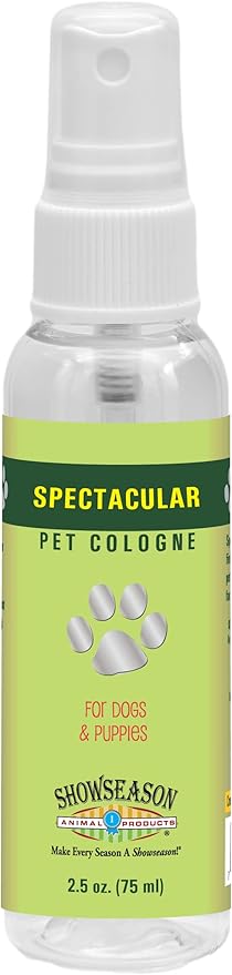 Showseason® Spectacular Dog Cologne 2.5 oz | Travel Size | Dog Perfume Long Lasting | Deodorizing Spray