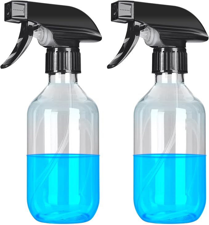 Plastic Spray Bottles - 10.5OZ/300ML Empty Spray Bottles for Cleaning Solutions, Plants, Pet, Essential Oils, Hair, Cooking - Mist/Stream Water Bottle