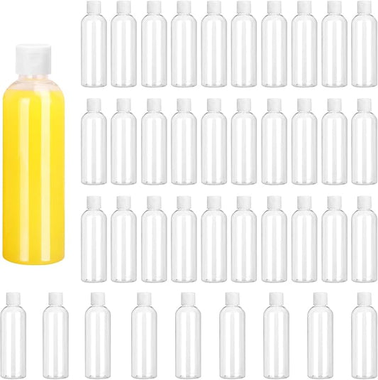 40 Pack 5 oz Plastic Bottles with Caps, Clear Empty Bottles, Cosmetic Containers for Lotion and Shampoo, Travel-Friendly Bottles, BPA-Free for Liquids and Personal Care