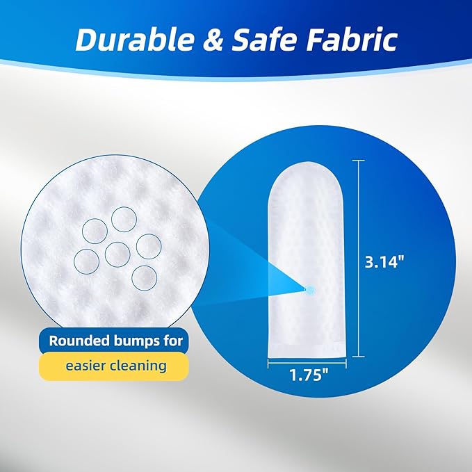 Dog Dental Wipes for Teeth Cleaning - Dog Tooth Wipes & Finger Toothbrush for Dogs, Waterless Formula Helps Fight Plaque and Tartar, Freshens Breath, Easy No-Rinse Oral Care 60 Count