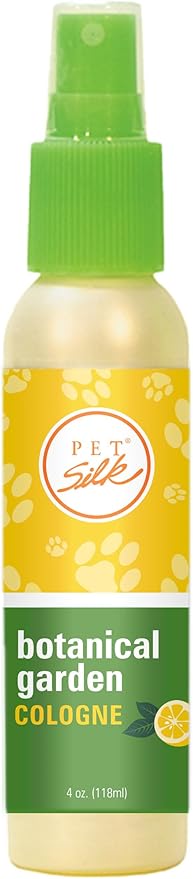 PET SILK Botanical Garden Cologne, Refreshing Citrus Scent, Instantly Deodorizes and Eliminates Odors without Stripping away Natural Oils, Ideal for all pets (4oz)