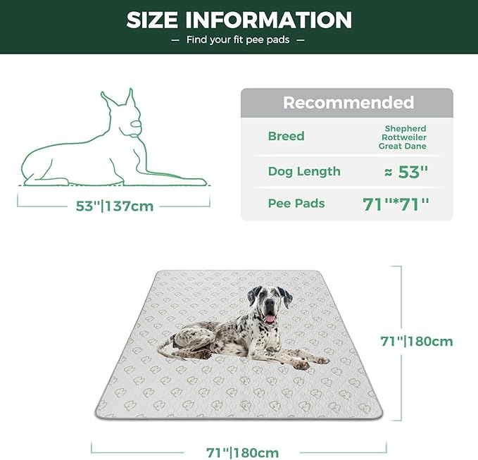 FXW Washable Pee Pads for Dogs, Puppy Pads with Super Absorbent, Specifically Designed for FXW Rollick/Homeplus 32/40/45inch 8 Panels Dog Playpen, 71" Square, Khaki, 1 Pack