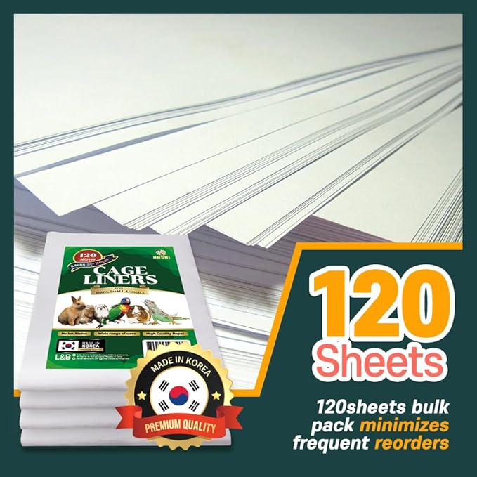 HA SHI Bird Cage Liner - 120 Acid-Free Newsprint Sheets, 31" x 21.5", 5.5 lb - Perfect for Packing, Pet Cages, Non-Toxic & Safe for Birds, Ideal for Crafts, Shipping, Moving