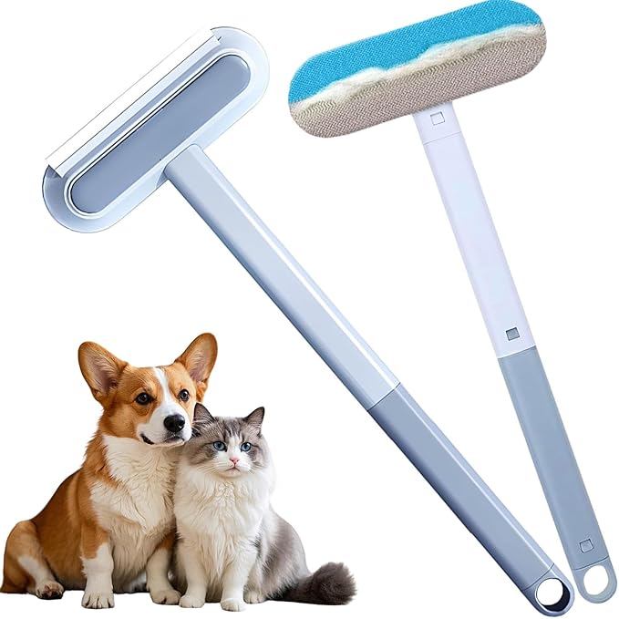 Multifunctional Pet Hair Remover,2025 New 4 in 1 Cat and Dog Hair Removal Tool for Couch Carpet Furniture,Double Sided Dogs Cats Hair Removal Brush,Reusable Cleaning Brush(2PCS)