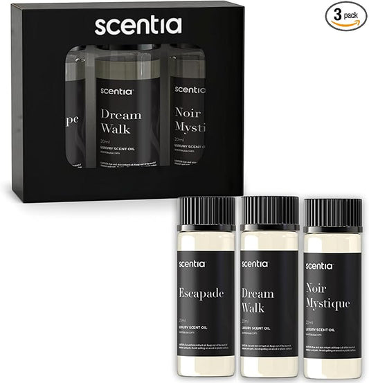 Scentia Hotel Inspired Collection Diffuser Oils – 3×20ml Aromatherapy Set | Luxury Scents Inspired by 5-Star Hotels | Gift-Ready Essential Oil Blend - Thanksgiving & Holiday Gift