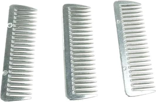 3PCS Stainless Metal Pulling Combs Horse Mane Tail Mini Pocket Combs 4013 …