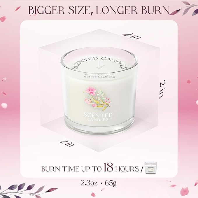 Scented Candles Gifts for Men, Candle Gift Set for Her, 3 Scented Votive Candles, Birthday Gifts for Women/Men (Black+Purple+White, 7 oz)