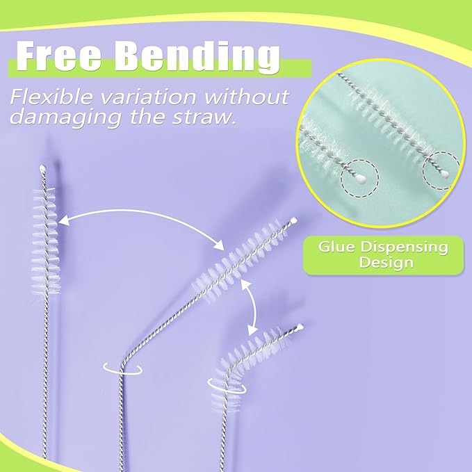 INVODA 24 Piece Sponge Nipple Bottle Brushes, Baby Bottle Brush with Nipple Cleaner, Replacement Heads and Straw Brushes