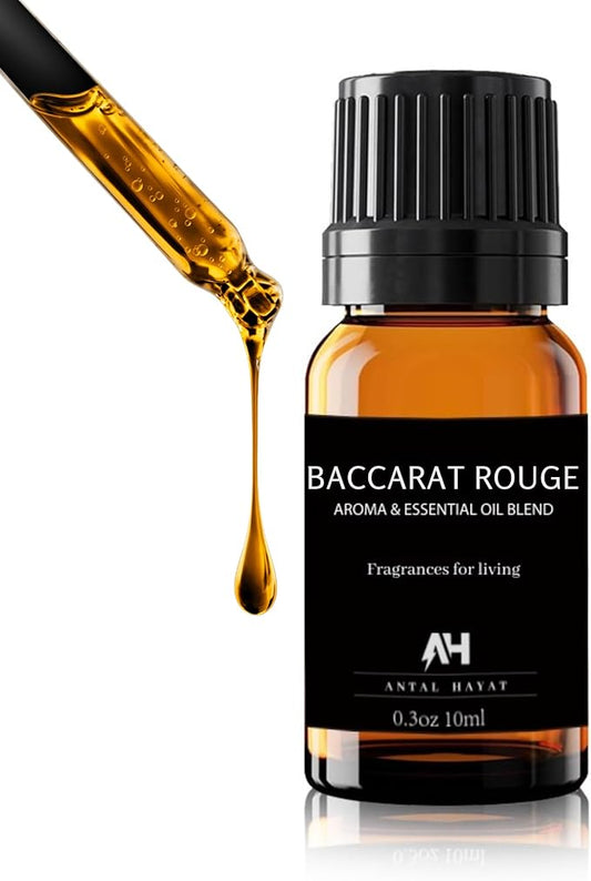 Hotel Diffuser Oil Inspired by The Baccarat Hotel Scent 10 mL - Home Luxury Scents - Luxury Hotel Scent Diffuser Oil with Saffron and Jasmine - Baccarat Rouge 540 Scent Glass Bottle with Dropper