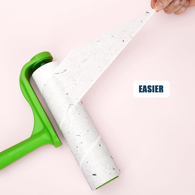 10 inch Mega Lint Roller Refills Compatible with Evercare Smart Design Layers Large Mega Lint Rollers and More, 50% More Pickup, 60 Sheets per Refill, Pack of 6, 360 Sheets Total