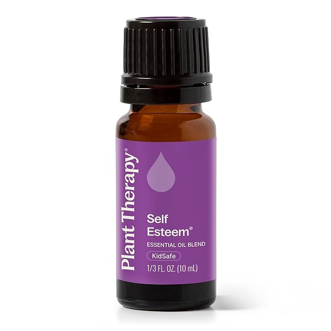 Plant Therapy Self Esteem Essential Oil Blend for Confidence, 10 mL (1/3 oz), 100% Pure, Undiluted, Therapeutic Grade
