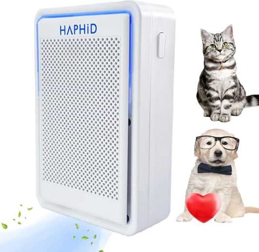 Cat Litter Deodorizer 99%, Pet Odor Eliminator for Strong Odor with Catalyst Filter, Air Purifier Plug In Air Freshener for Home & Pets Litter Box Room Wardrobe Toilet Shoe Cabinet (White）