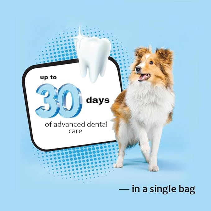 Oral Hygiene Chews for Medium Dogs-Enzymatic Dental Treats for Daily Oral Care, Cleans Teeth and Freshens Breath, Reduces Plaque, Bacteria and Tartar Build Up Without Brushing-30 Chews