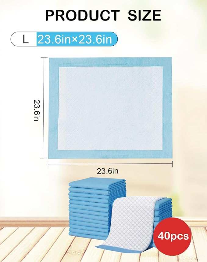 23.6" X 23.6" Disposable Bird Cage Liner 40 Pcs Lagre Birds Cage Liners Super Absorbent Birdcage Liners Parakeet Cage Training Accessories with Quick-Dry Surface for Cockatiels Doves Canaries