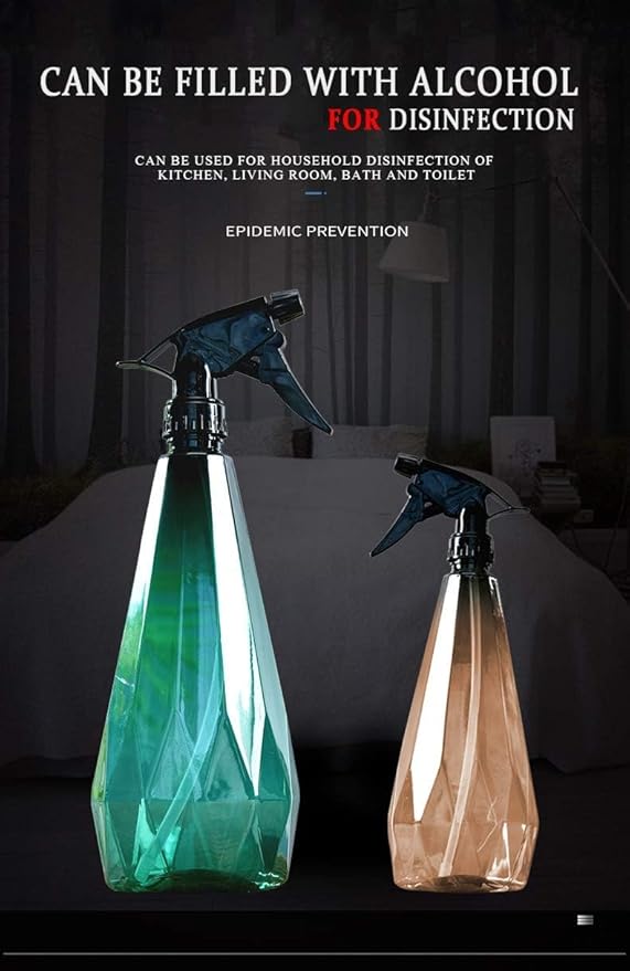 Amber Spray Bottle Cleaning Spray Bottles,Healthy Plastic, 32oz Spray Bottle For Hair&Hand&Clothe&Bathroom&Plant, Empty Mister Refillable Spray Bottles With ET,Essential Oil,Water,etc.(2 pack)