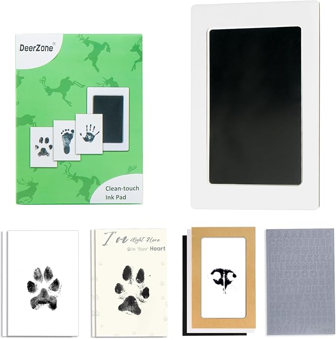 Inkless Paw Print Kit,Dog Paw Print Kit,Dog Nose Print Kit,Clean Touch Ink Pads and Imprint Cards,Pet Paw Print Impression Kit for Dogs Cats Footprint Keepsake