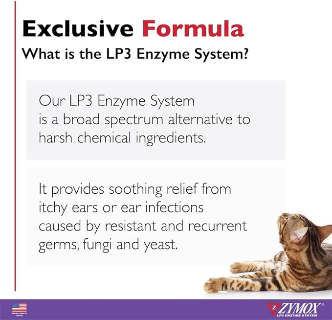 Zymox Advanced Enzymatic Ear Wipes for Dogs and Cats - for Dirty, Waxy, Smelly Ears - Premium Strength Ear Cleaner Wipes - Non-Irritating - Hypoallergenic (100 Count-Pack of 2)